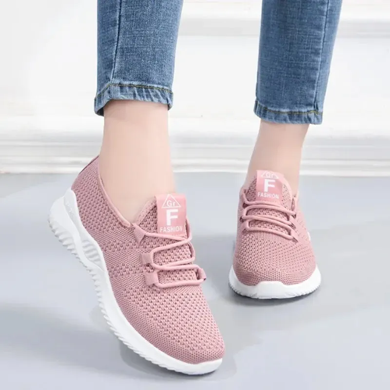 2024 Women's Casual Platform Sneakers – Comfortable, Breathable, Versatile Lace-Up Shoes for Summer Fashion