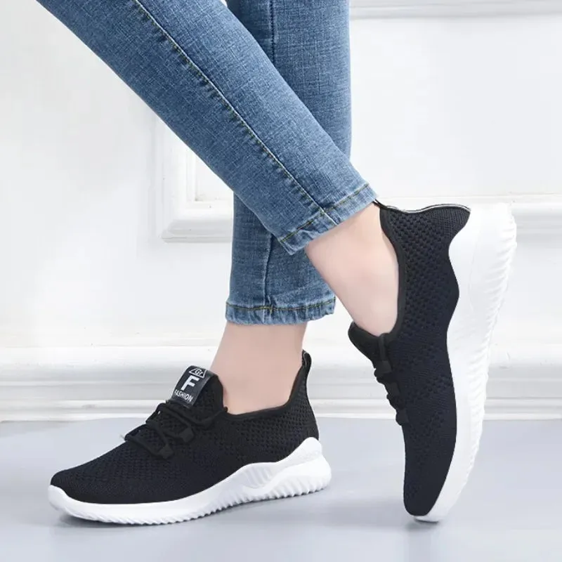 2024 Women's Casual Platform Sneakers – Comfortable, Breathable, Versatile Lace-Up Shoes for Summer Fashion