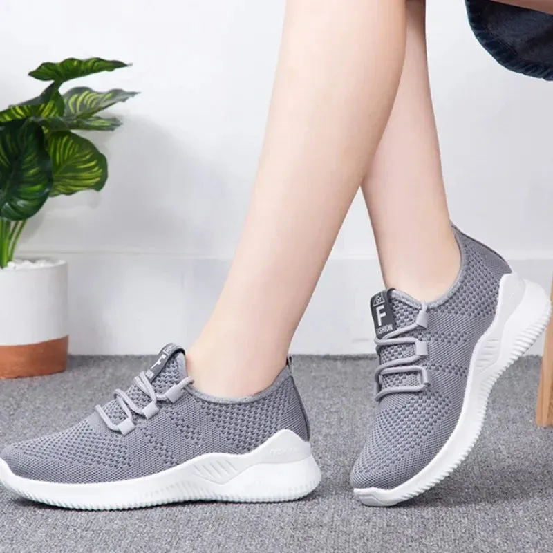 2024 Women's Casual Platform Sneakers – Comfortable, Breathable, Versatile Lace-Up Shoes for Summer Fashion