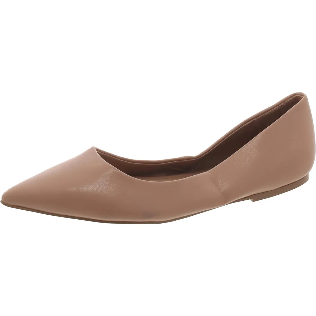 Abound Womens Madelyn Faux Leather Flat Ballet Flats