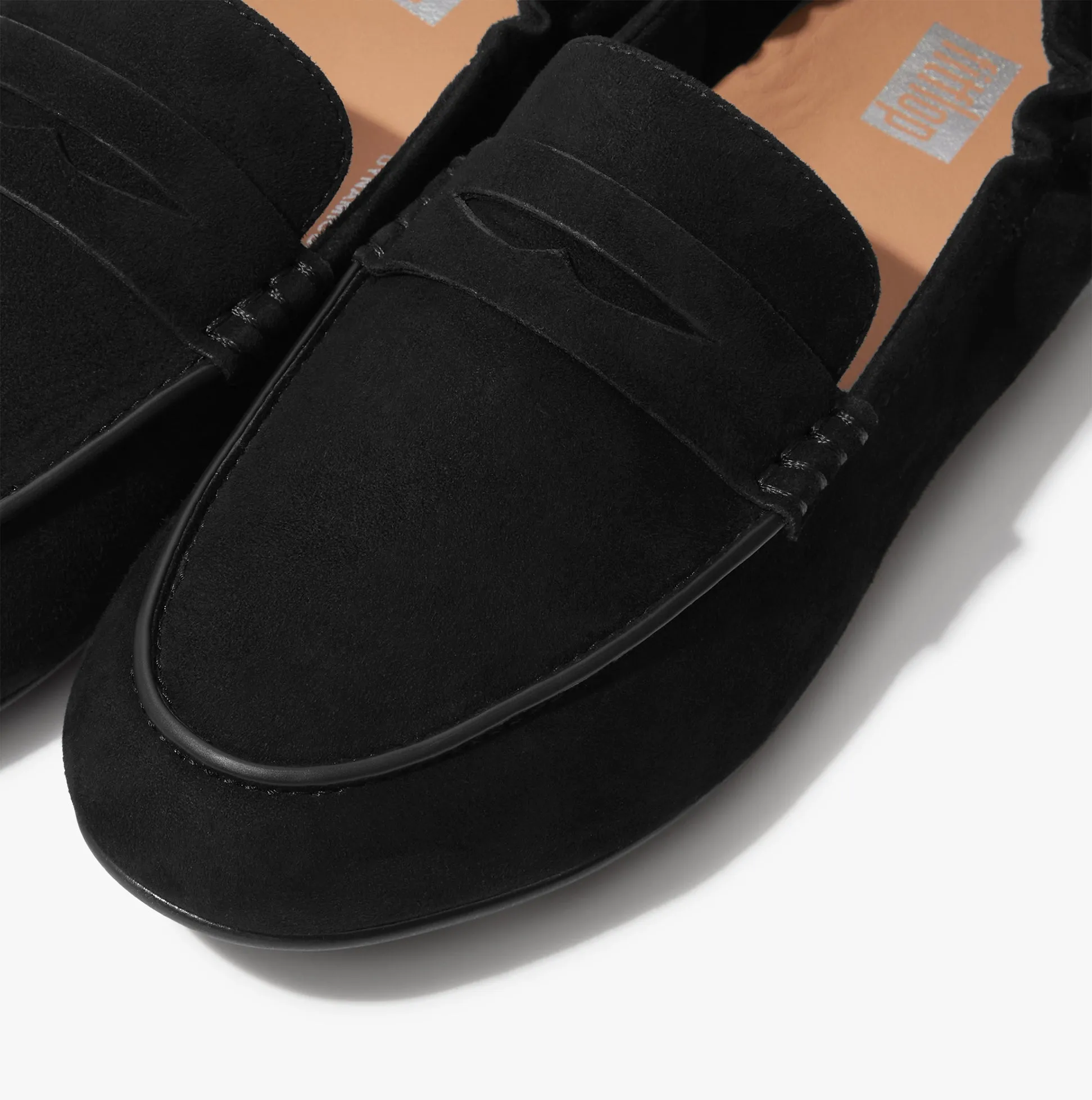 ALLEGRO SUEDE Ladies Penny Loafers All Black