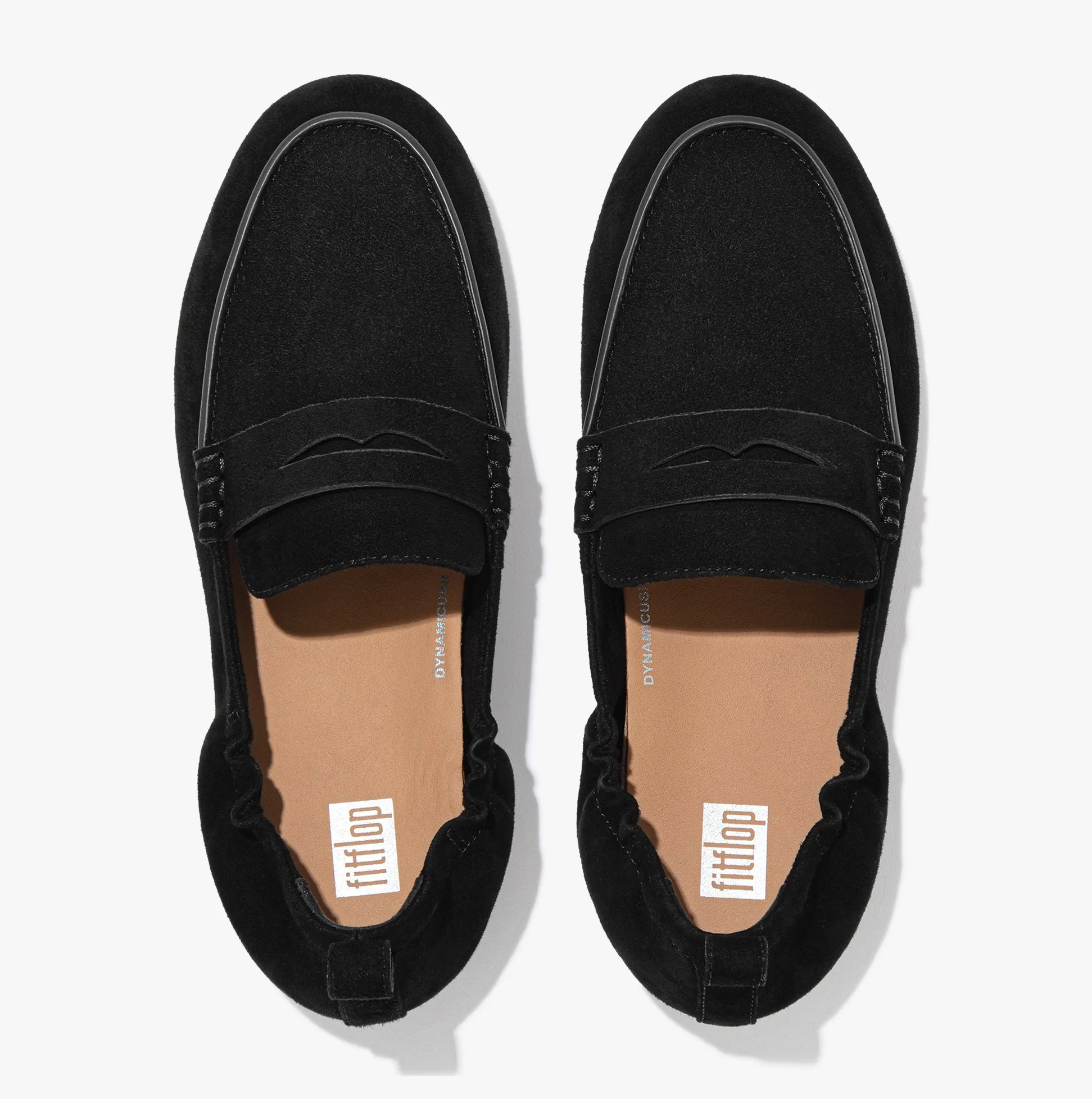 ALLEGRO SUEDE Ladies Penny Loafers All Black