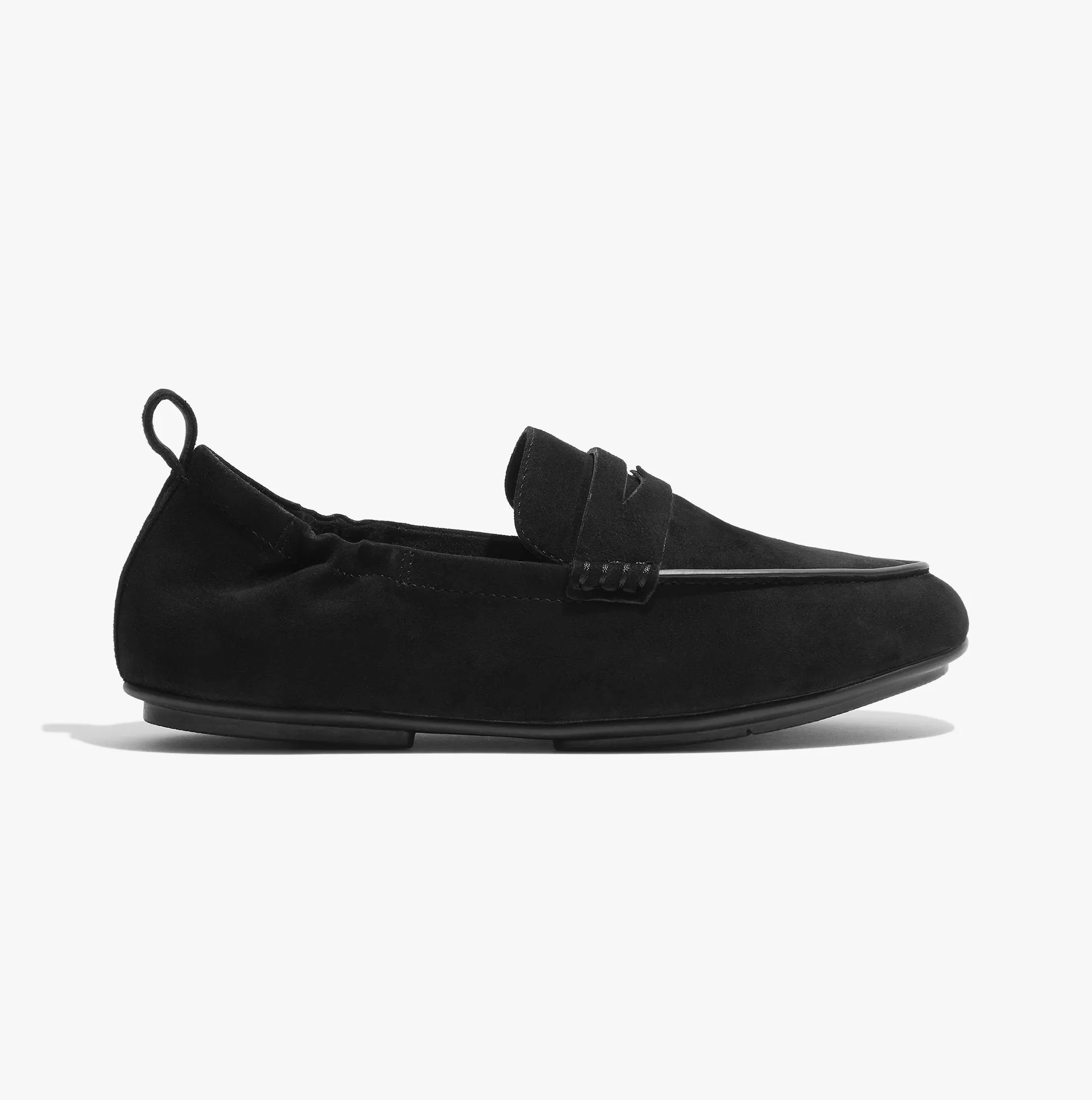 ALLEGRO SUEDE Ladies Penny Loafers All Black