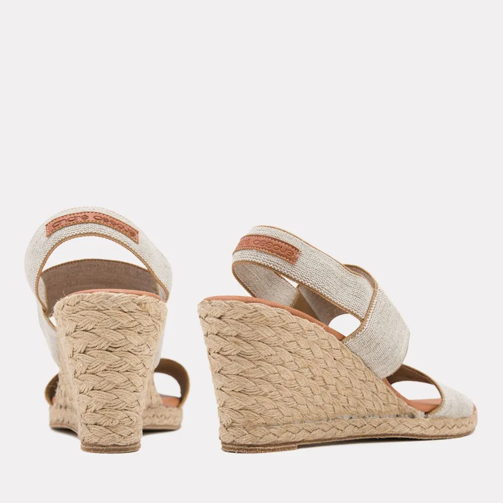 Allison Linen Espadrille Wedge