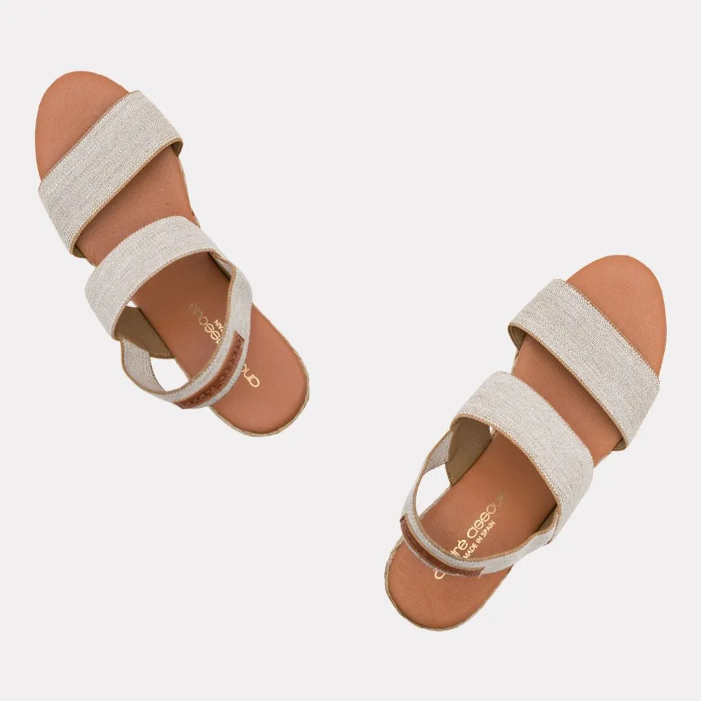 Allison Linen Espadrille Wedge