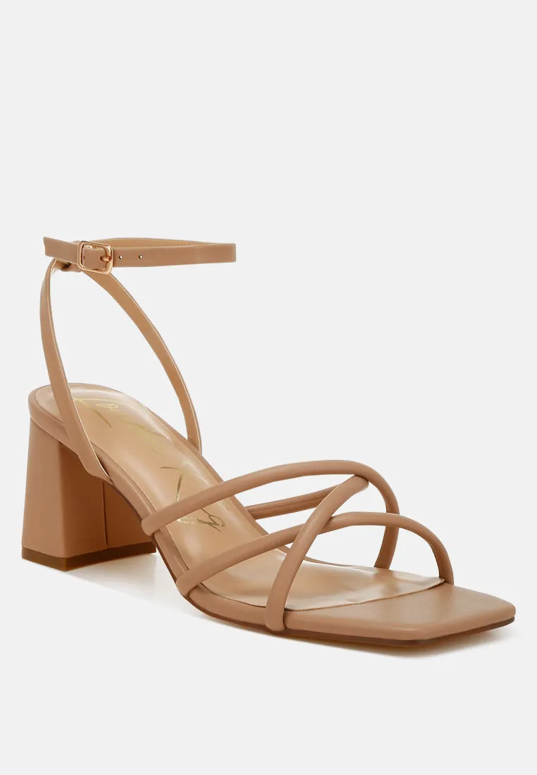 Alyona Low Block Heel Strappy Sandals