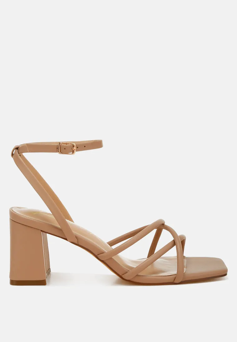 Alyona Low Block Heel Strappy Sandals