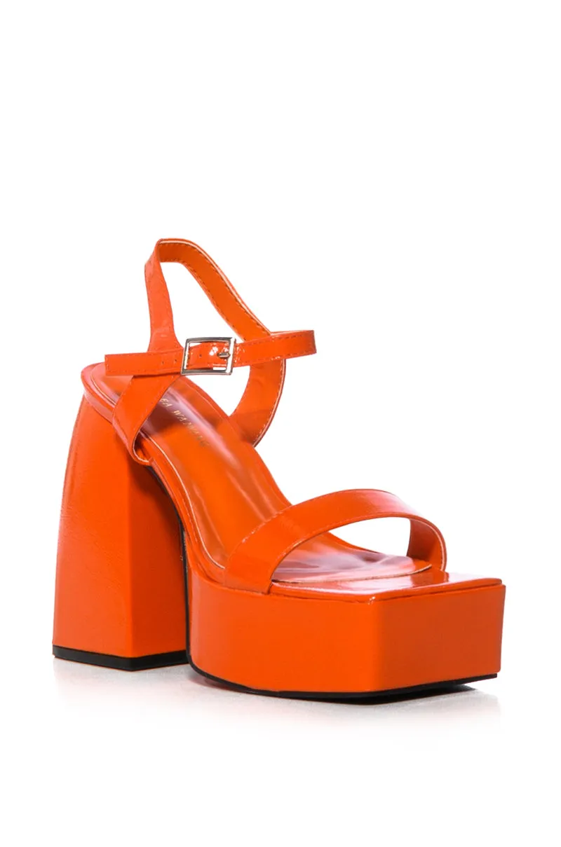 AZALEA WANG AVILA EMBELLISHED CLOG IN ORANGE