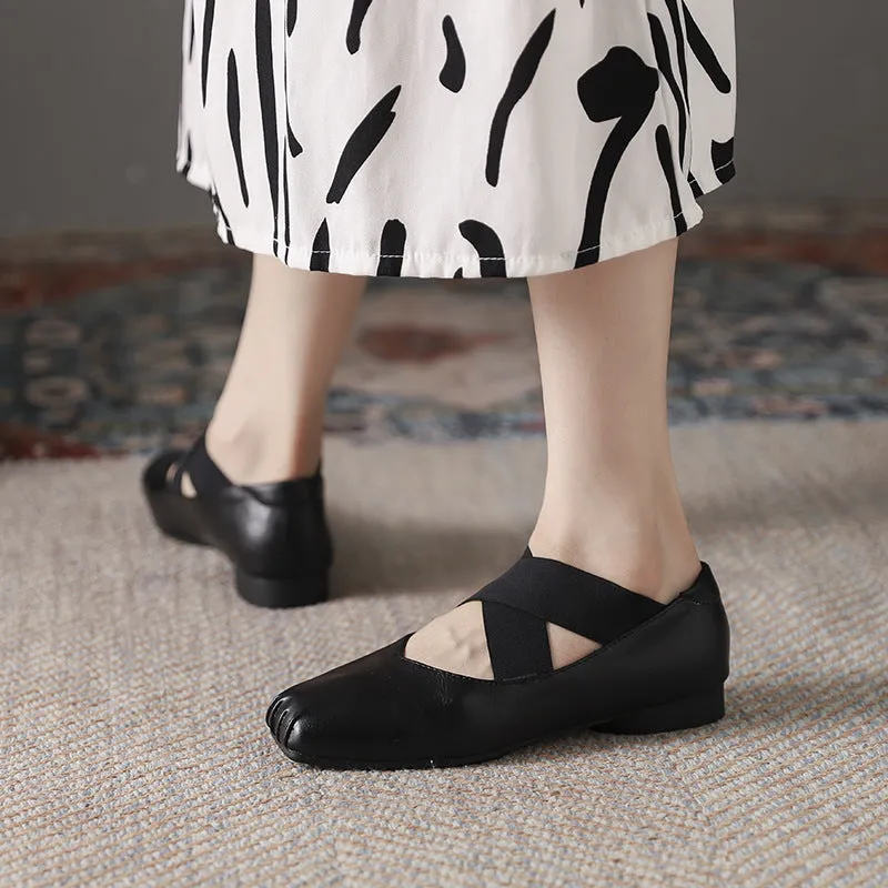 Ballet Shoes Comfortable Women Mary Jane Shoes Square Head