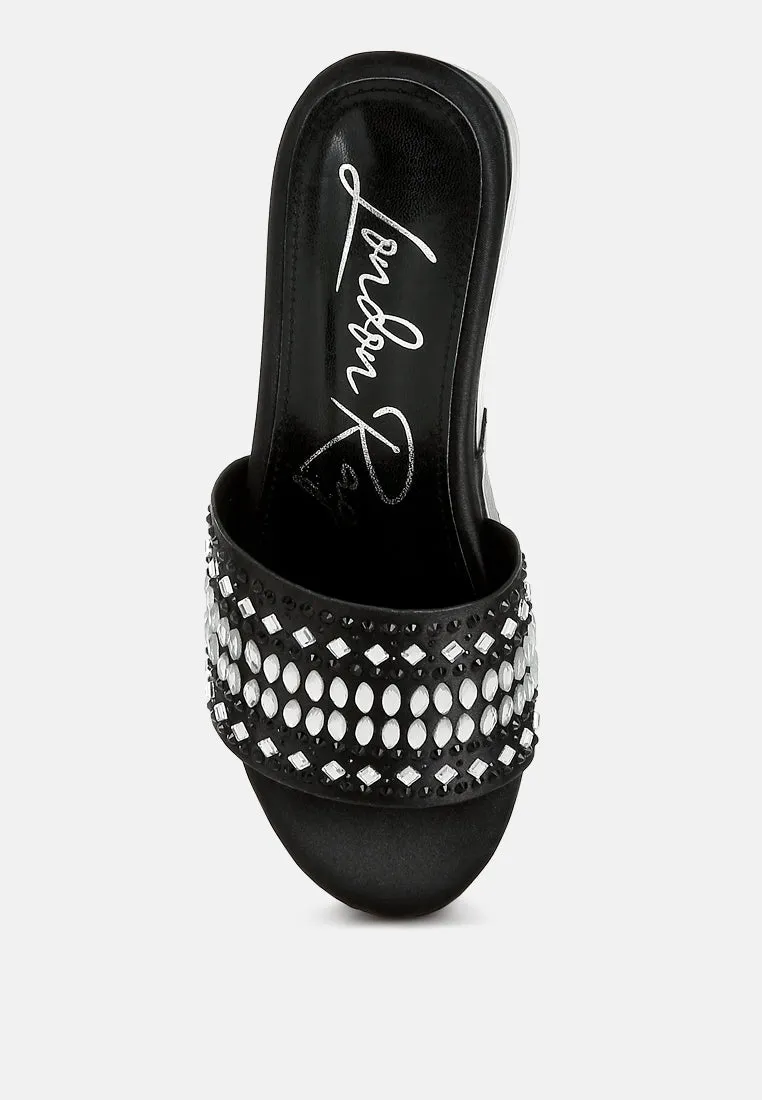 Batanga Diamante & Rhinestone Detail Stylish Flatforms