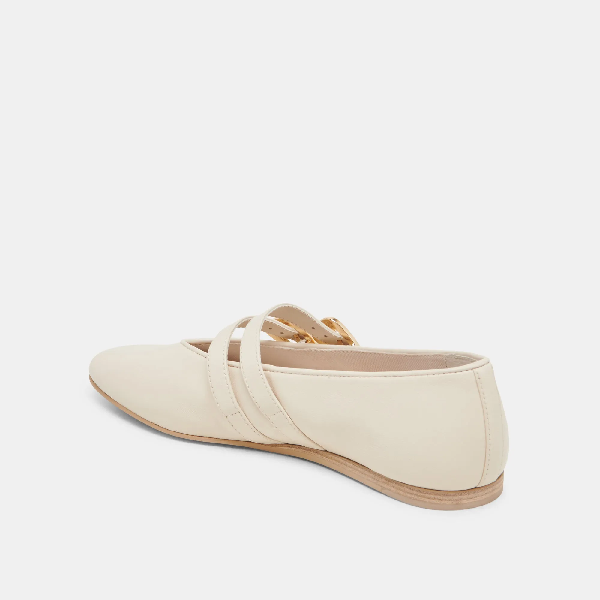 BAYLEE BALLET FLATS IVORY LEATHER