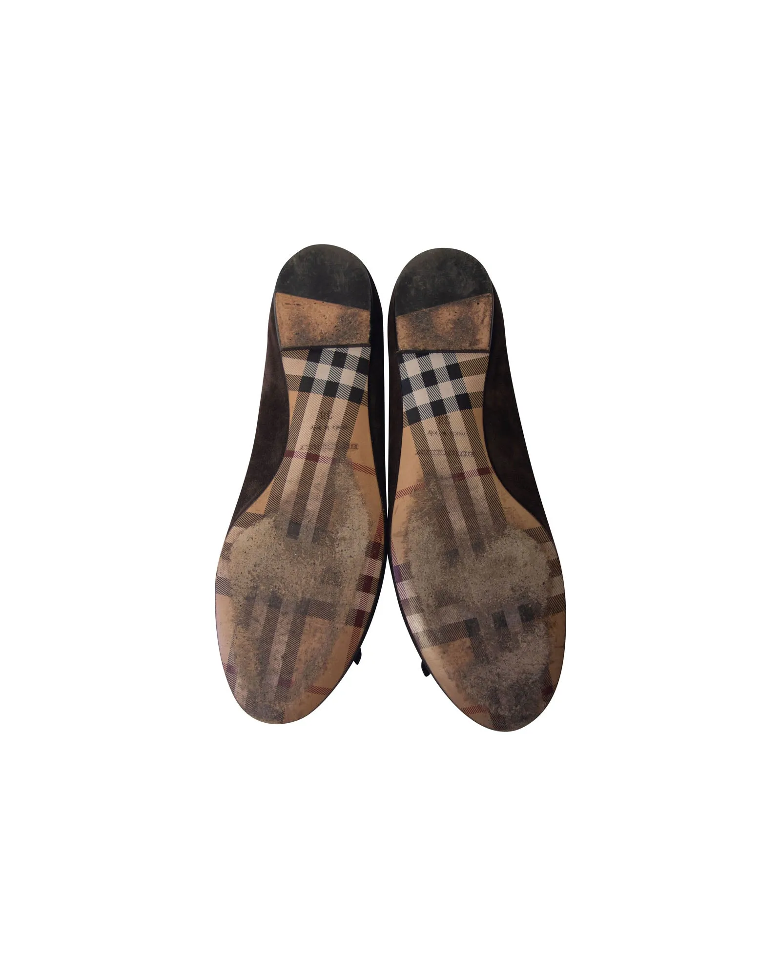 Burberry Ballet Flats in Brown Suede