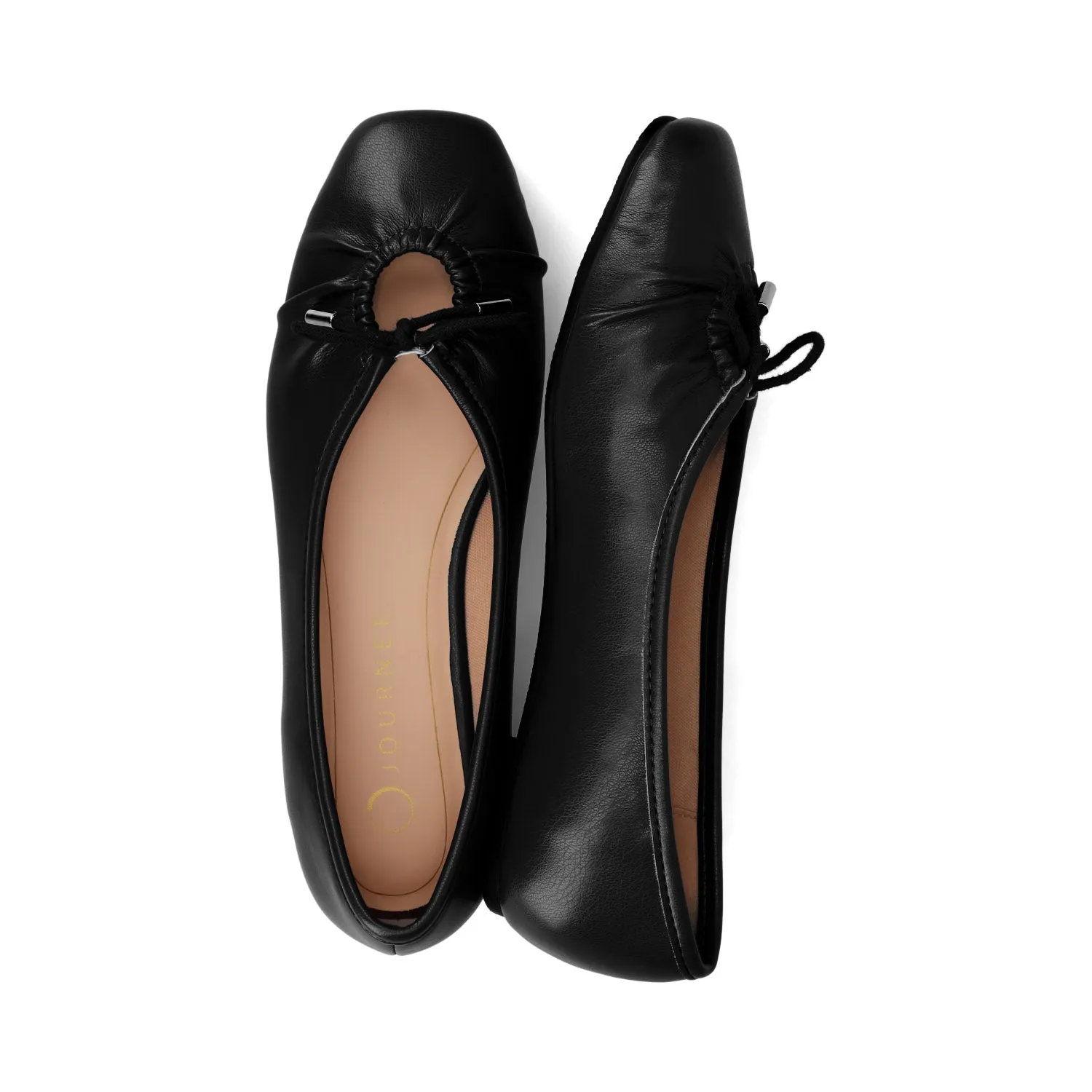 CALLEE FAUX LEATHER BALLET FLATS IN WIDE