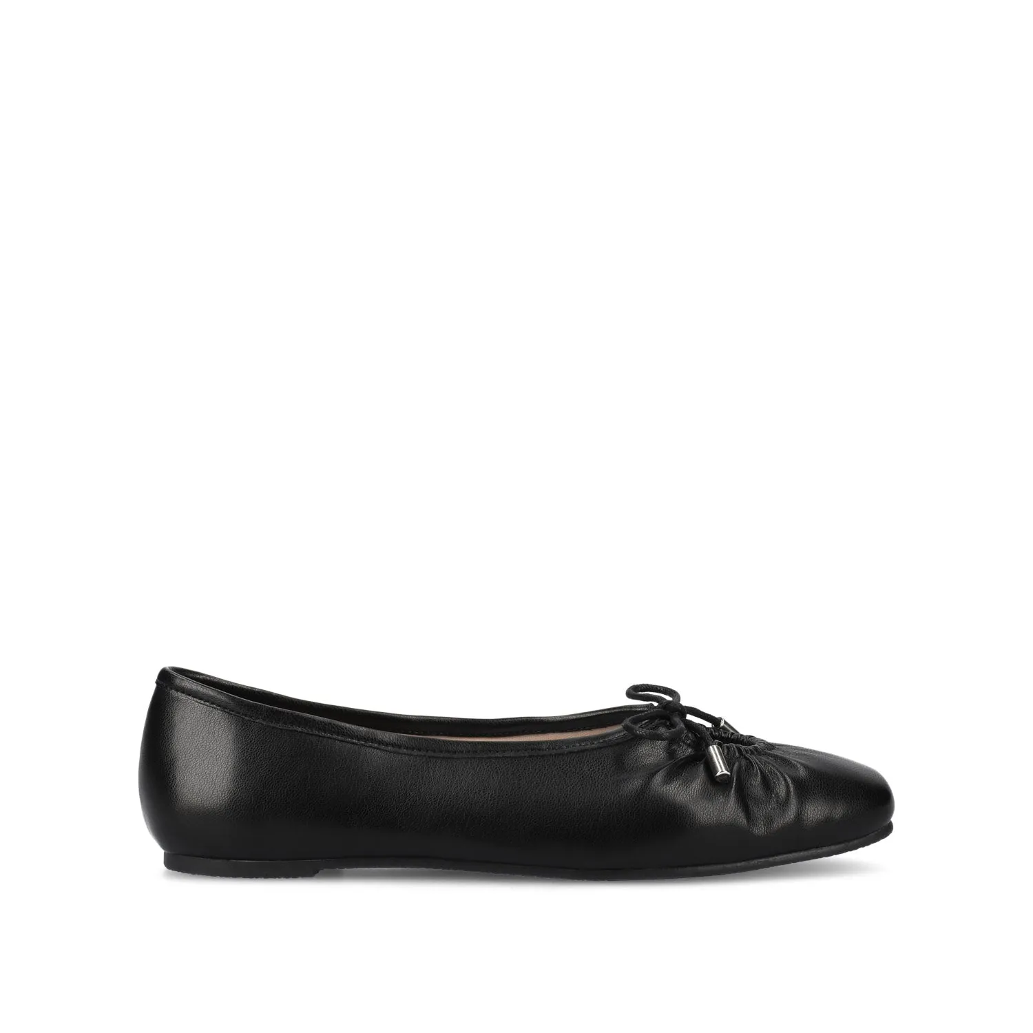 CALLEE FAUX LEATHER BALLET FLATS IN WIDE