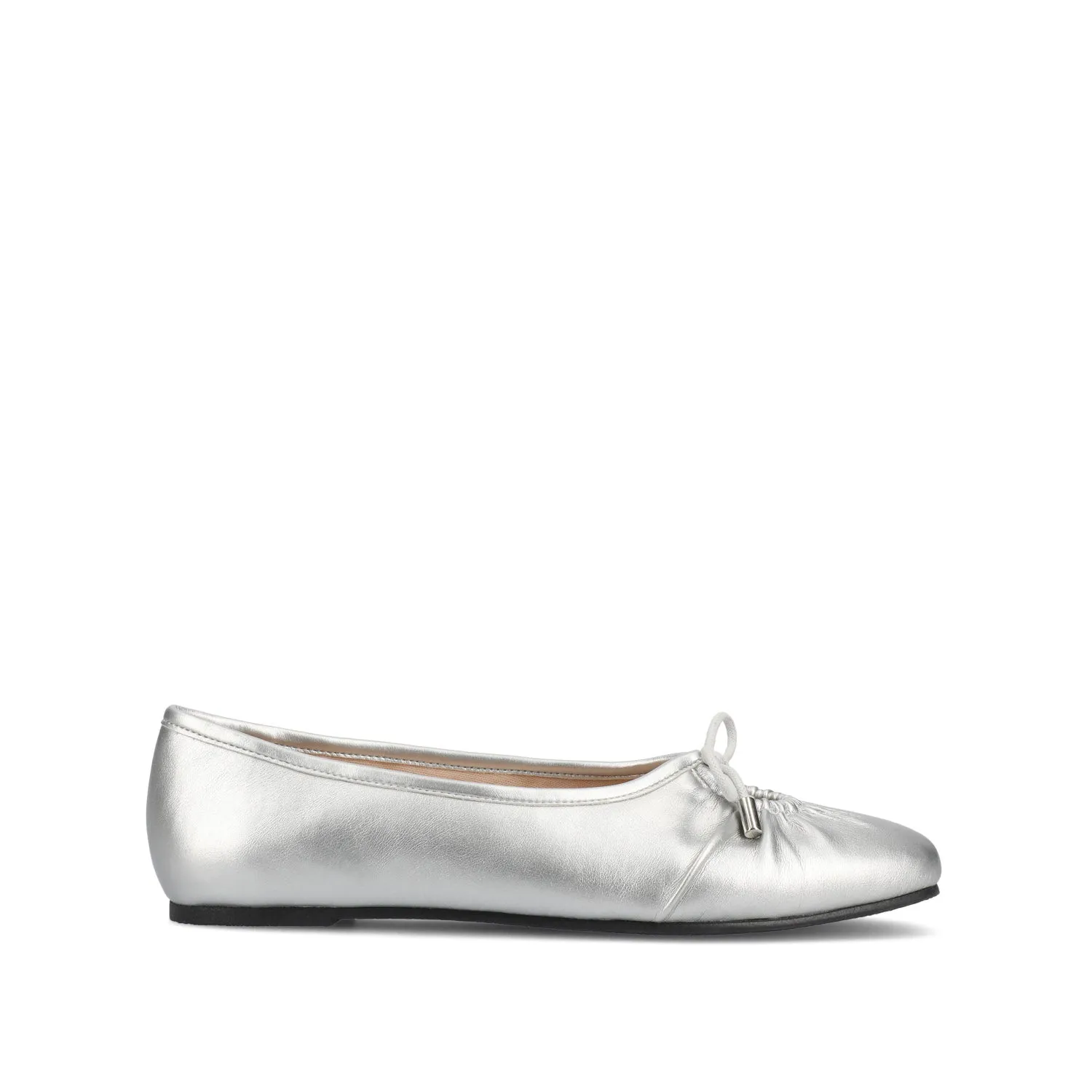 CALLEE FAUX LEATHER BALLET FLATS IN WIDE