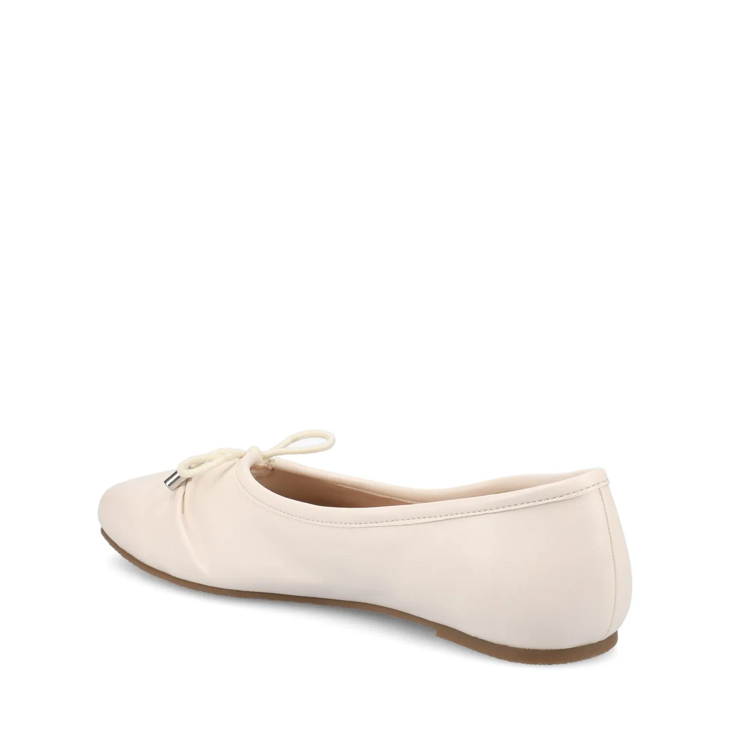 CALLEE FAUX LEATHER BALLET FLATS IN WIDE