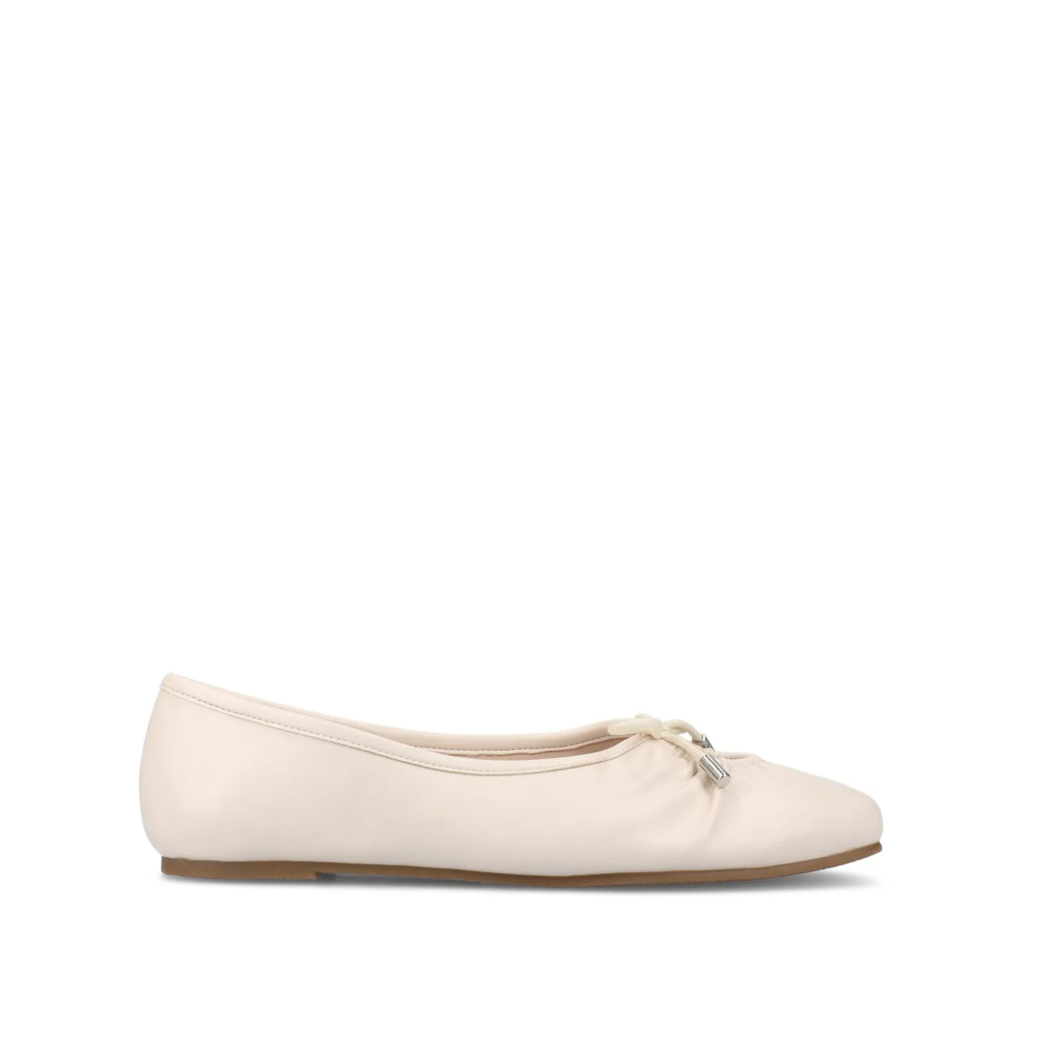 CALLEE FAUX LEATHER BALLET FLATS IN WIDE