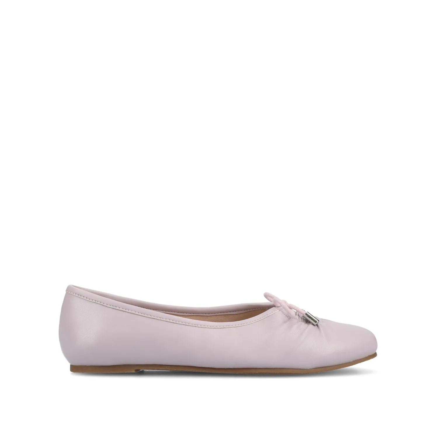 CALLEE FAUX LEATHER BALLET FLATS IN WIDE