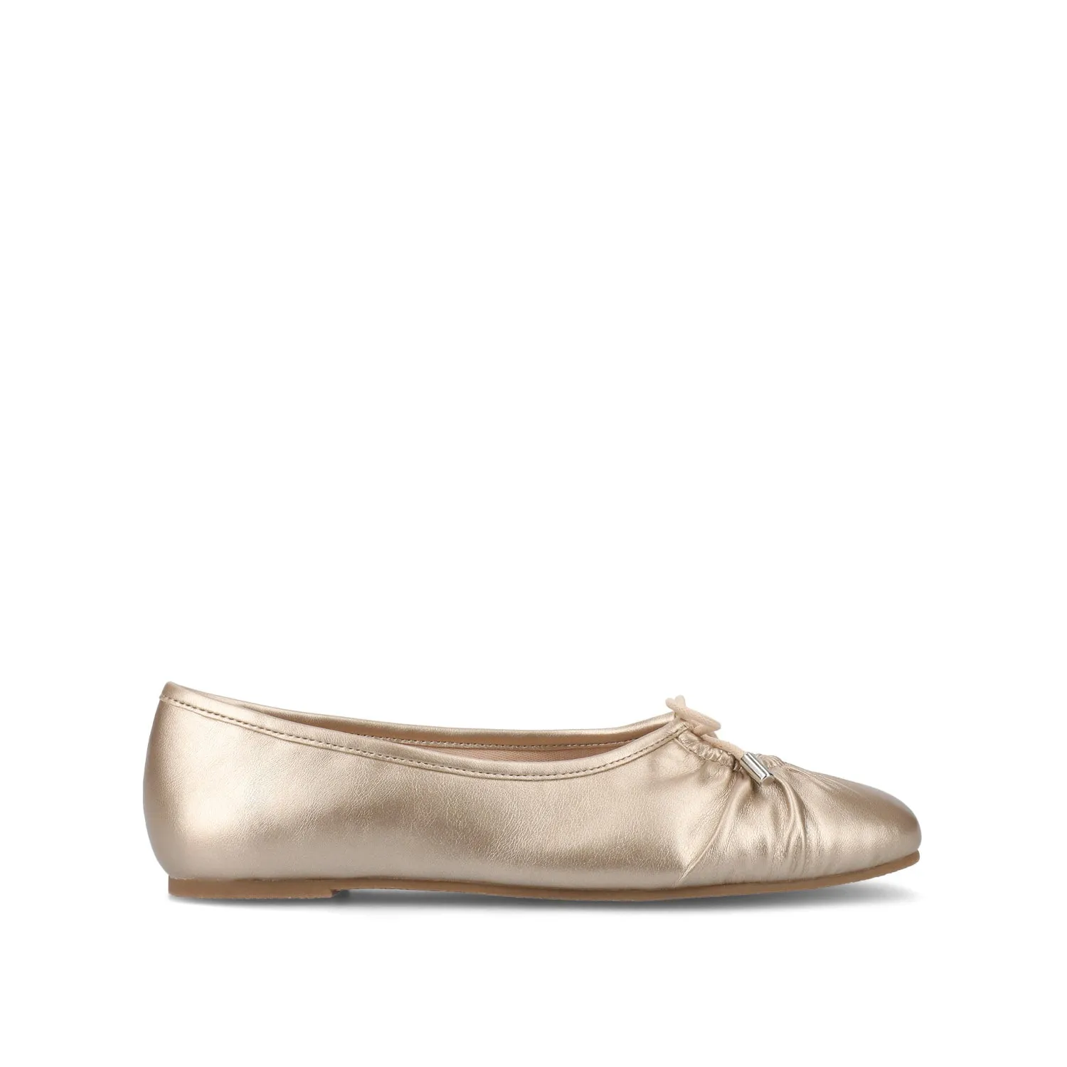 CALLEE FAUX LEATHER BALLET FLATS IN WIDE