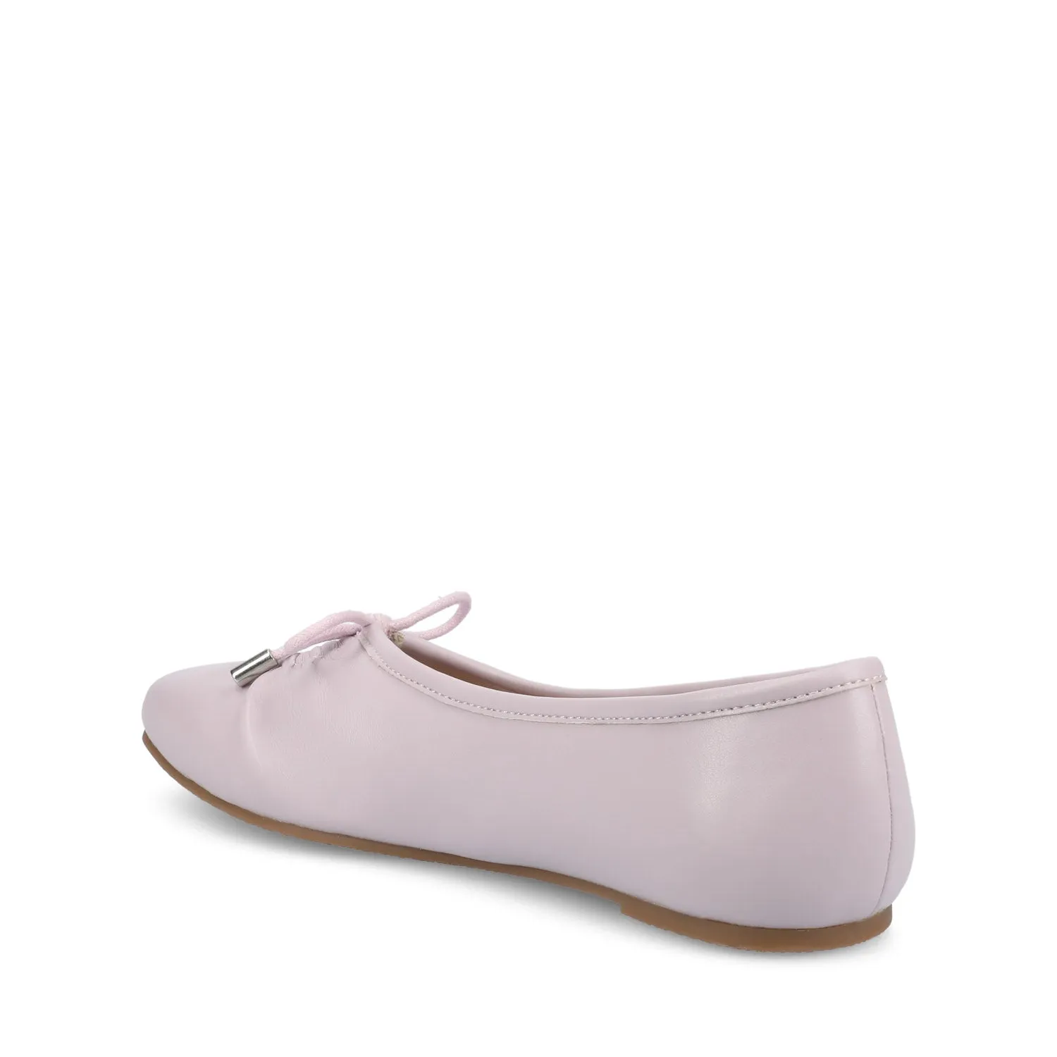 CALLEE FAUX LEATHER BALLET FLATS IN WIDE