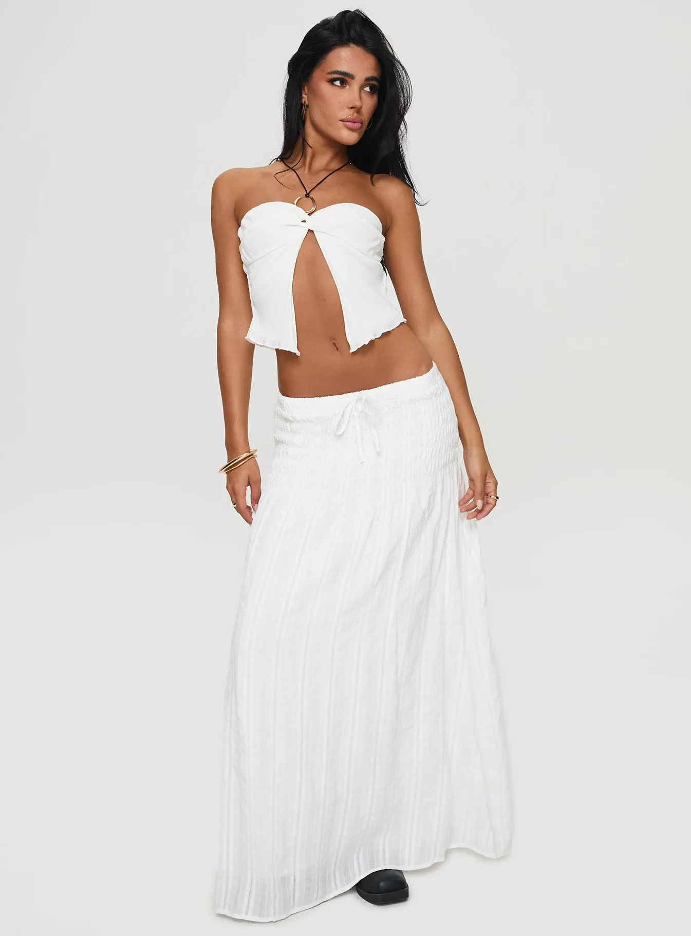 Carana Maxi Skirt White