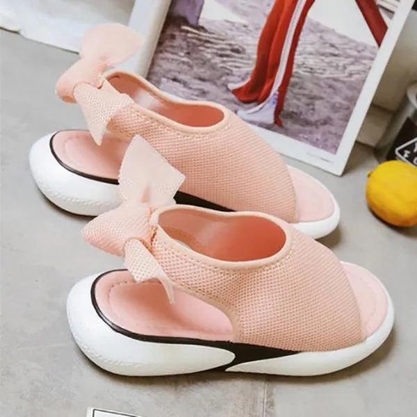 Casual Mesh Fabric Breathable Bowknot Embellished Sandals