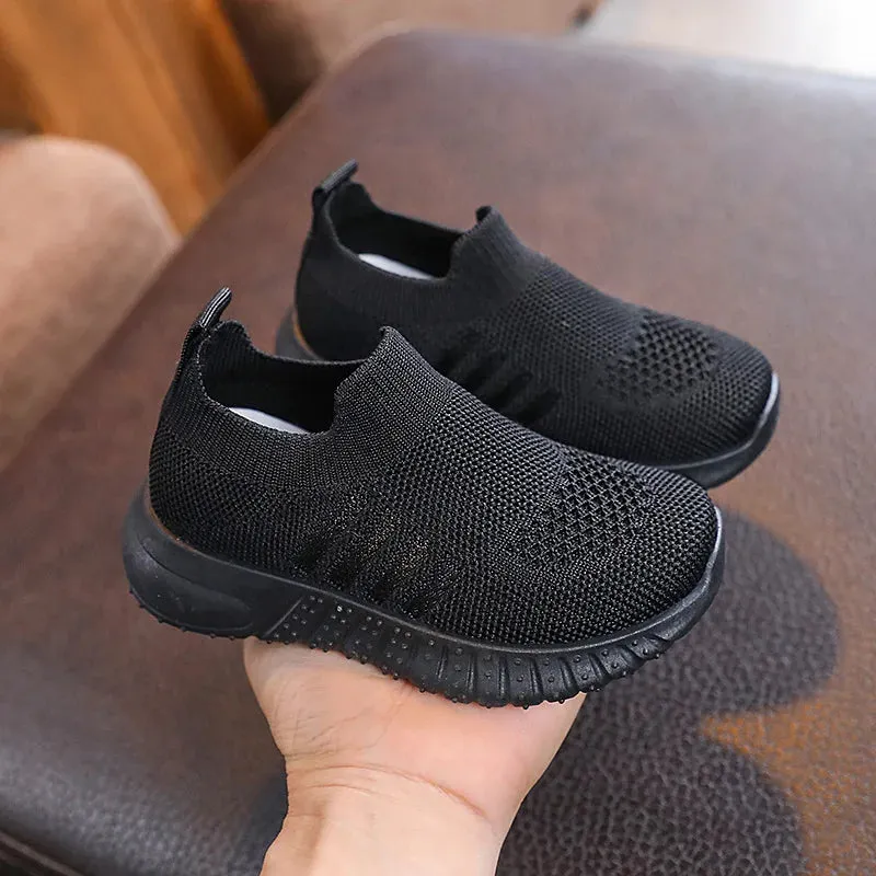 Children Running Sneakers Boys Girls Casual Mesh Breathable Anti-Slip Walking Patchwork Tenis Toddler Soft Soled Girls Shoes