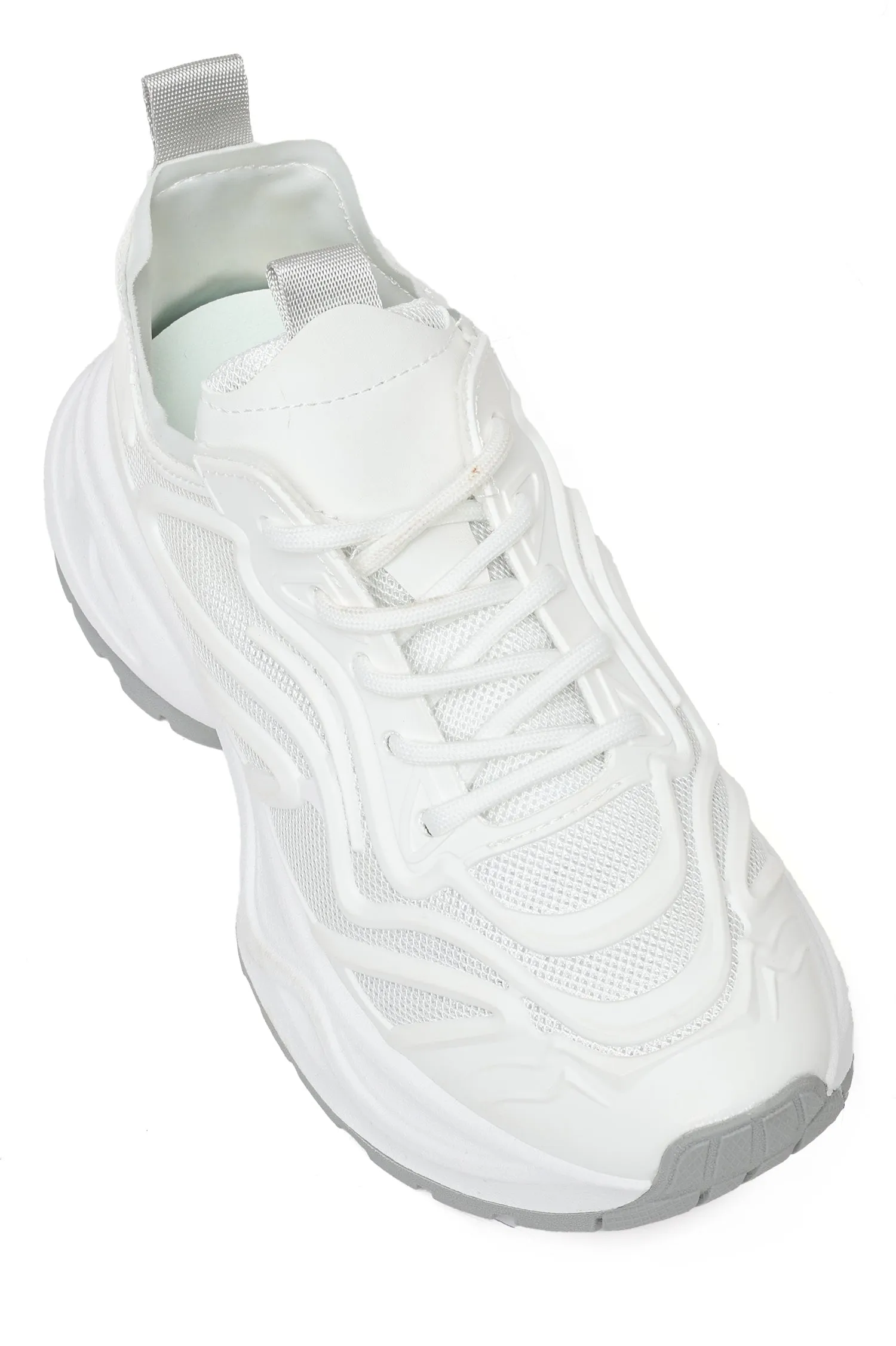 Chunky Mesh Sneakers-White/Grey