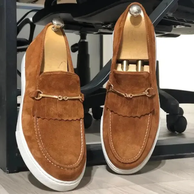 Classic Solid Suede Men's Loafers