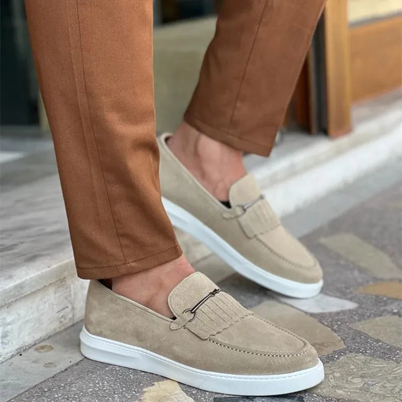 Classic Solid Suede Men's Loafers