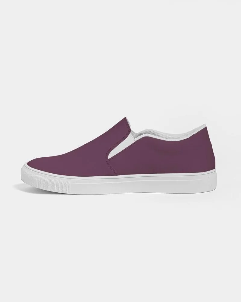 Dark Magenta Slip-On Canvas Sneakers | Women's | Dark Pastel Magenta | C0M60Y0K80