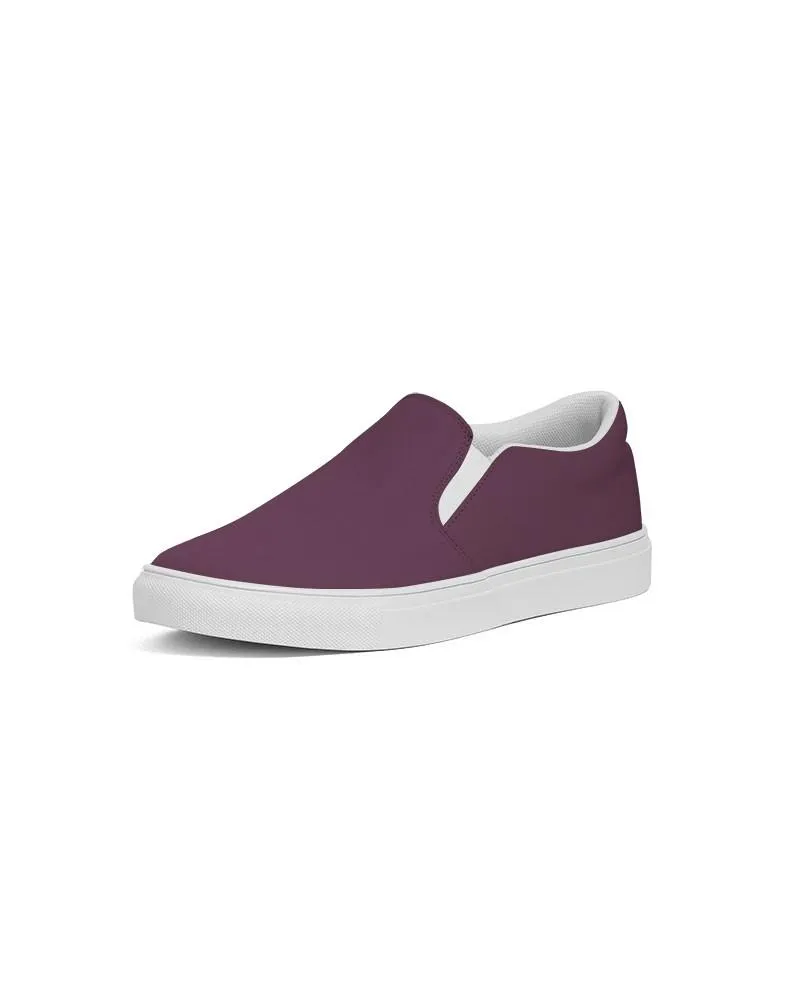 Dark Magenta Slip-On Canvas Sneakers | Women's | Dark Pastel Magenta | C0M60Y0K80