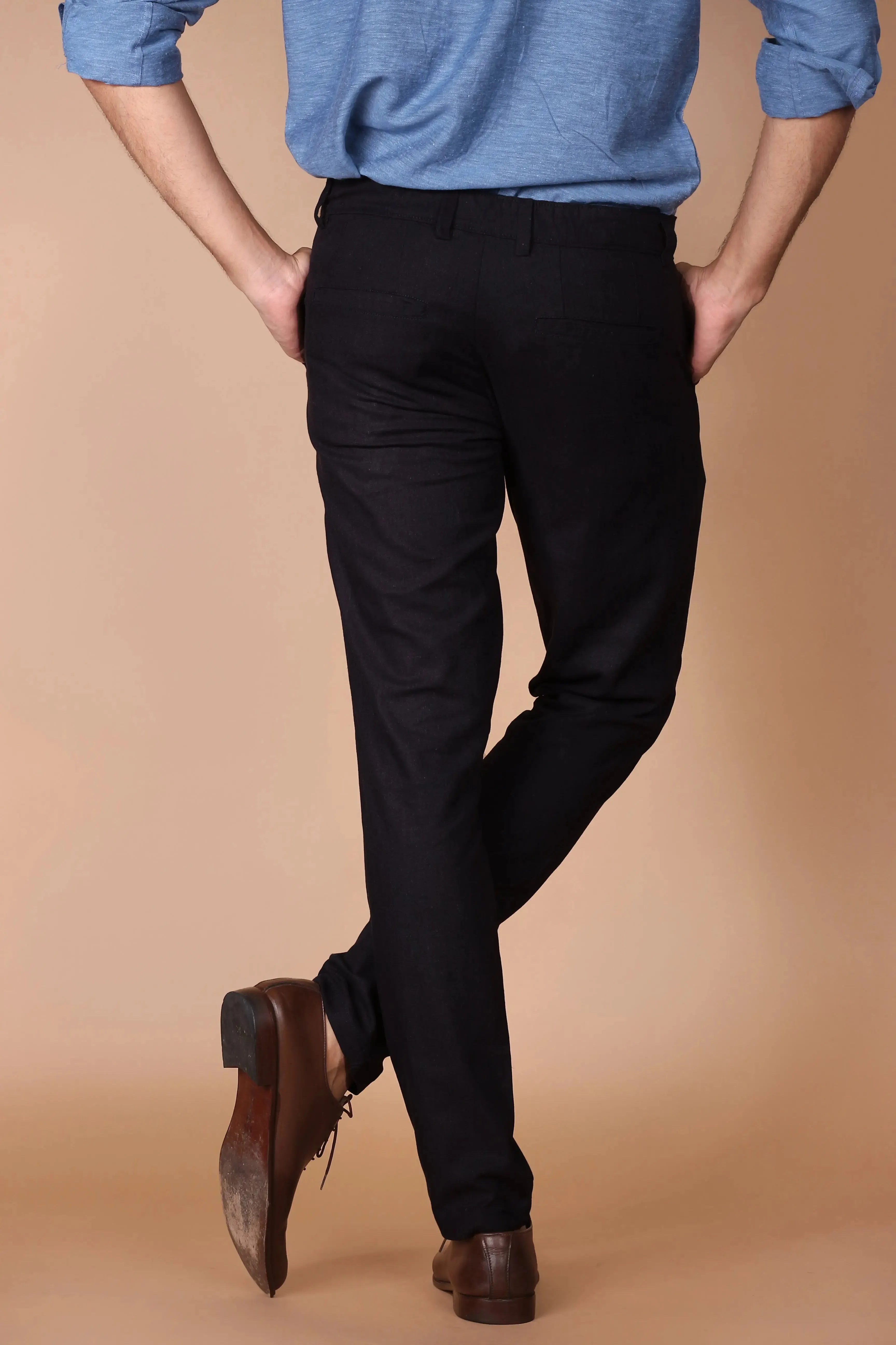 Deep Blue Linen Trousers