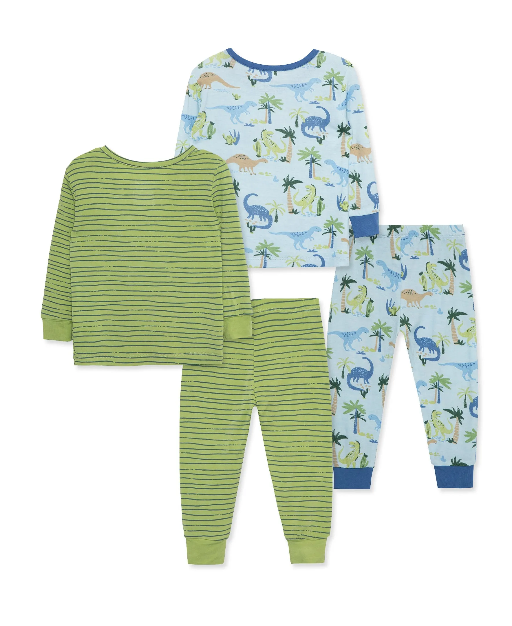 Dino 4-Piece Pajama Set (2T-4T)