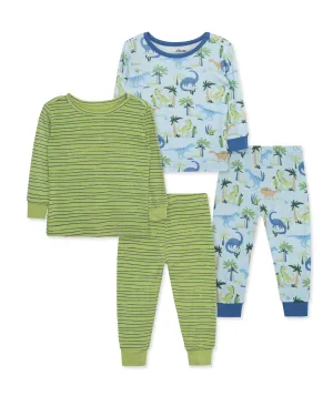 Dino 4-Piece Pajama Set (2T-4T)