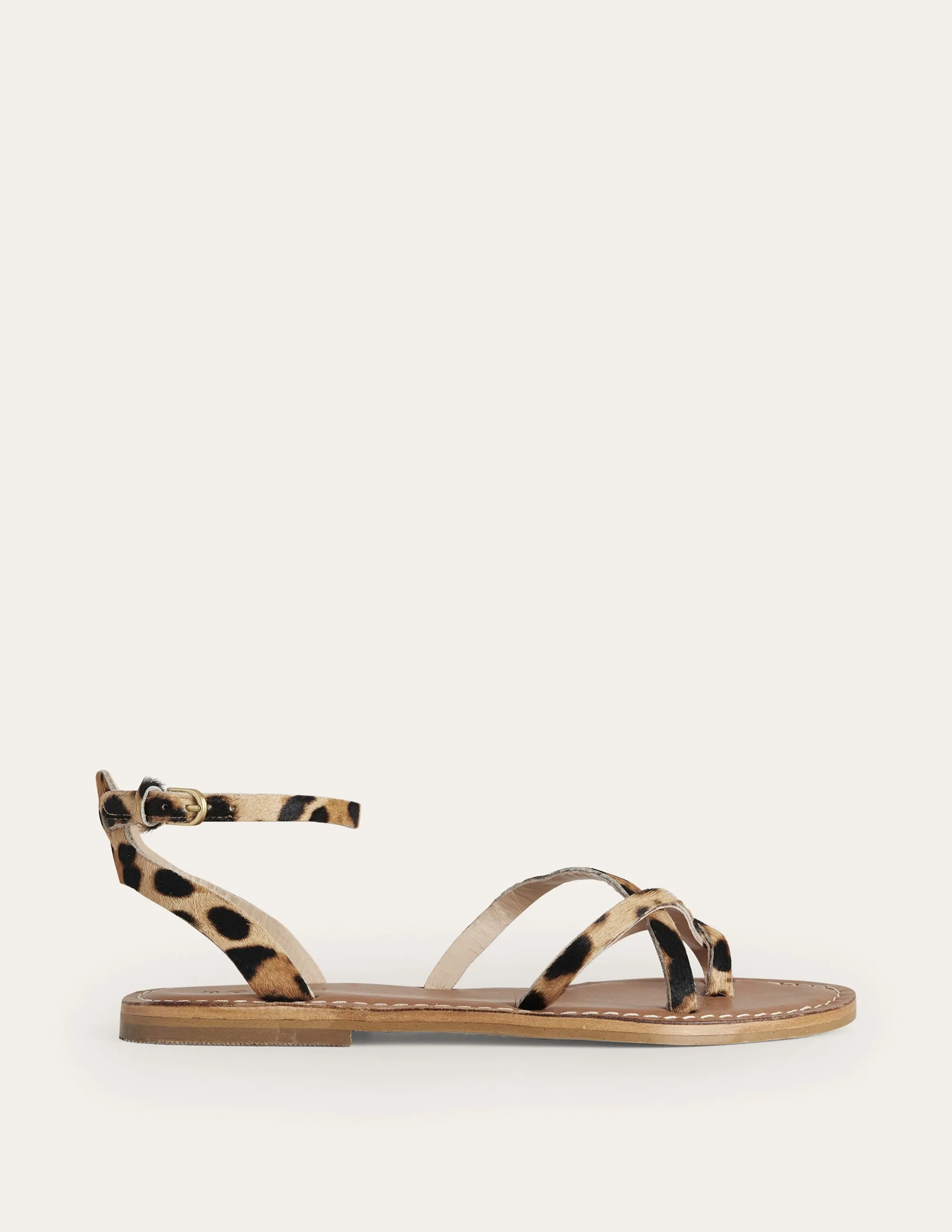 Easy Flat Sandals-Classic Leopard Pony Hair