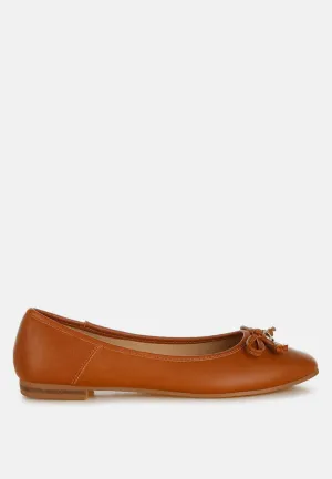 Enchanted Faux Leather Casual Ballerinas