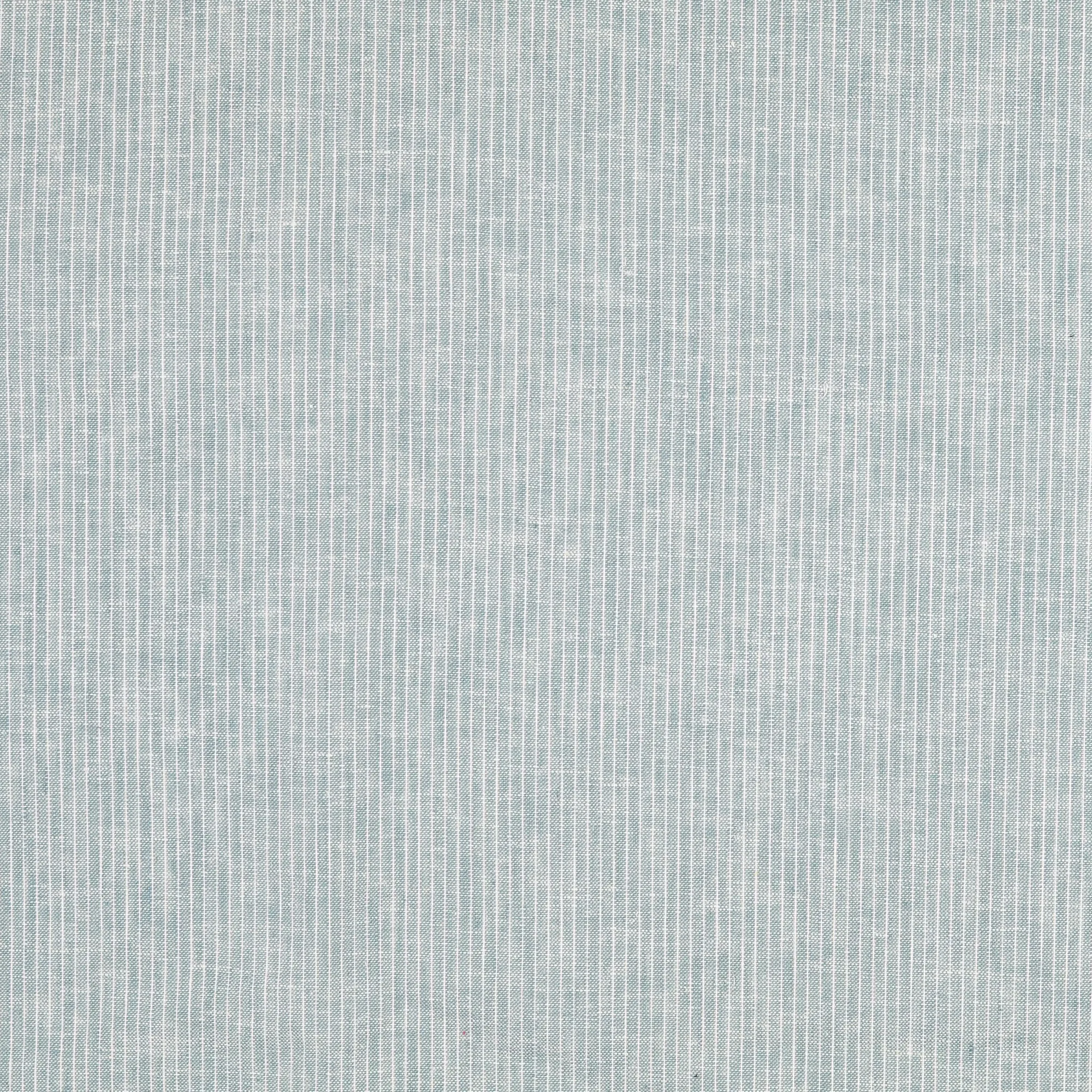 Fine Stripe Aqua Blue Linen Cotton Fabric