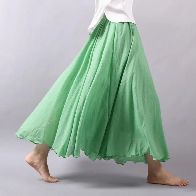 Flowy and Free Chiffon Maxi Skirt