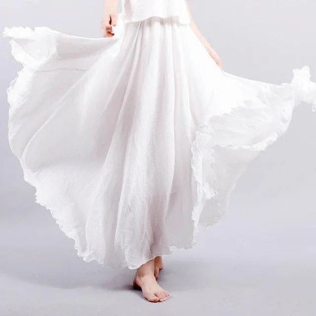 Flowy and Free Chiffon Maxi Skirt