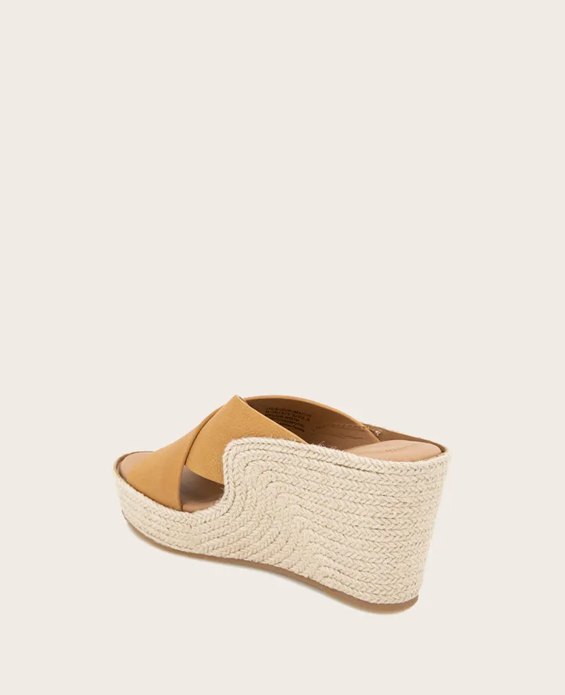 GENTLE SOULS - Porto Leather X Band Espadrille Wedge