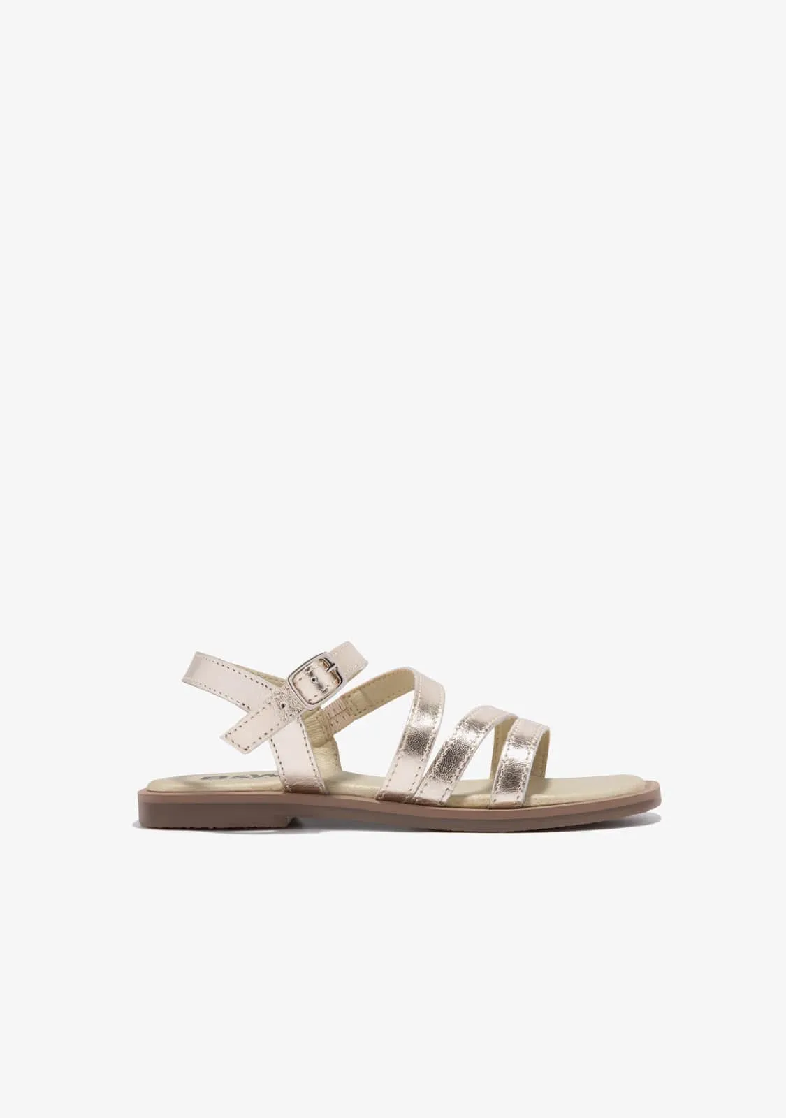 Gold Straps Sandals B&W