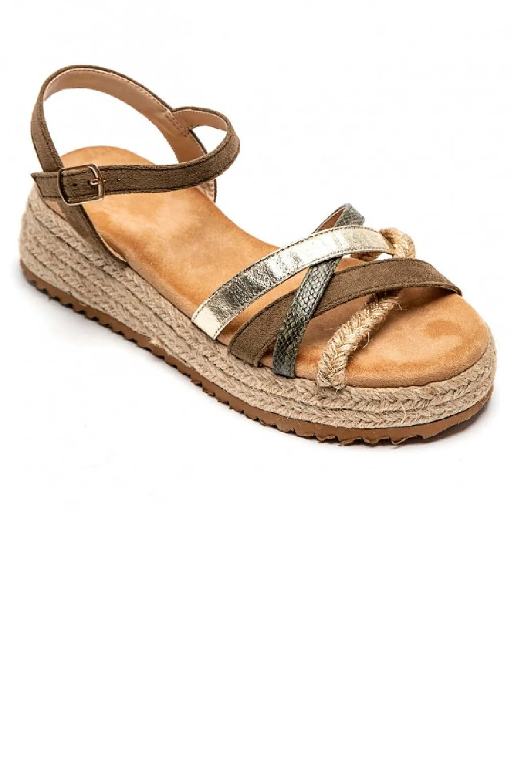 GREEN STRAPPY LOW WEDGE ESPADRILLE RAFFIA SANDALS SHOES