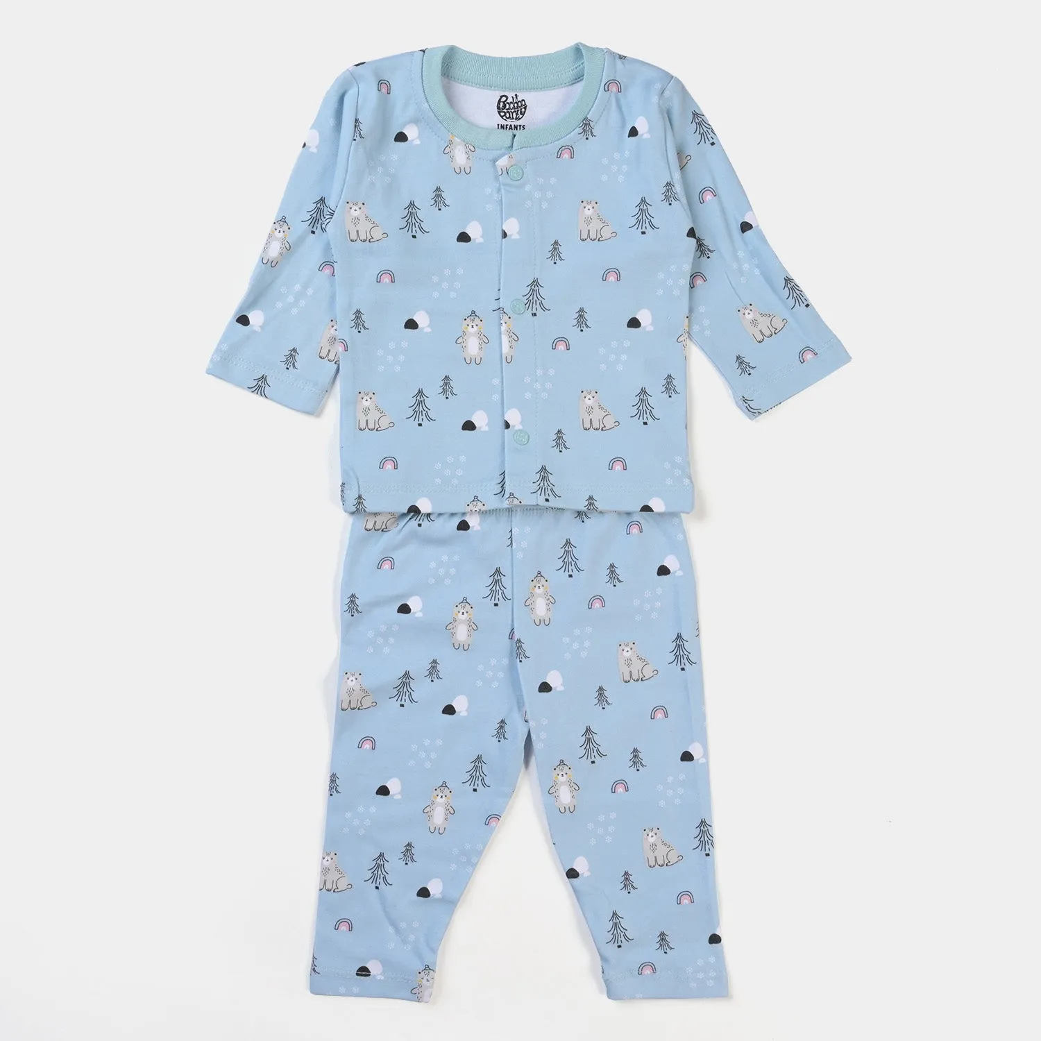 Infant Boys Cotton Set 6PCs Set Bear-Aqua-Esque