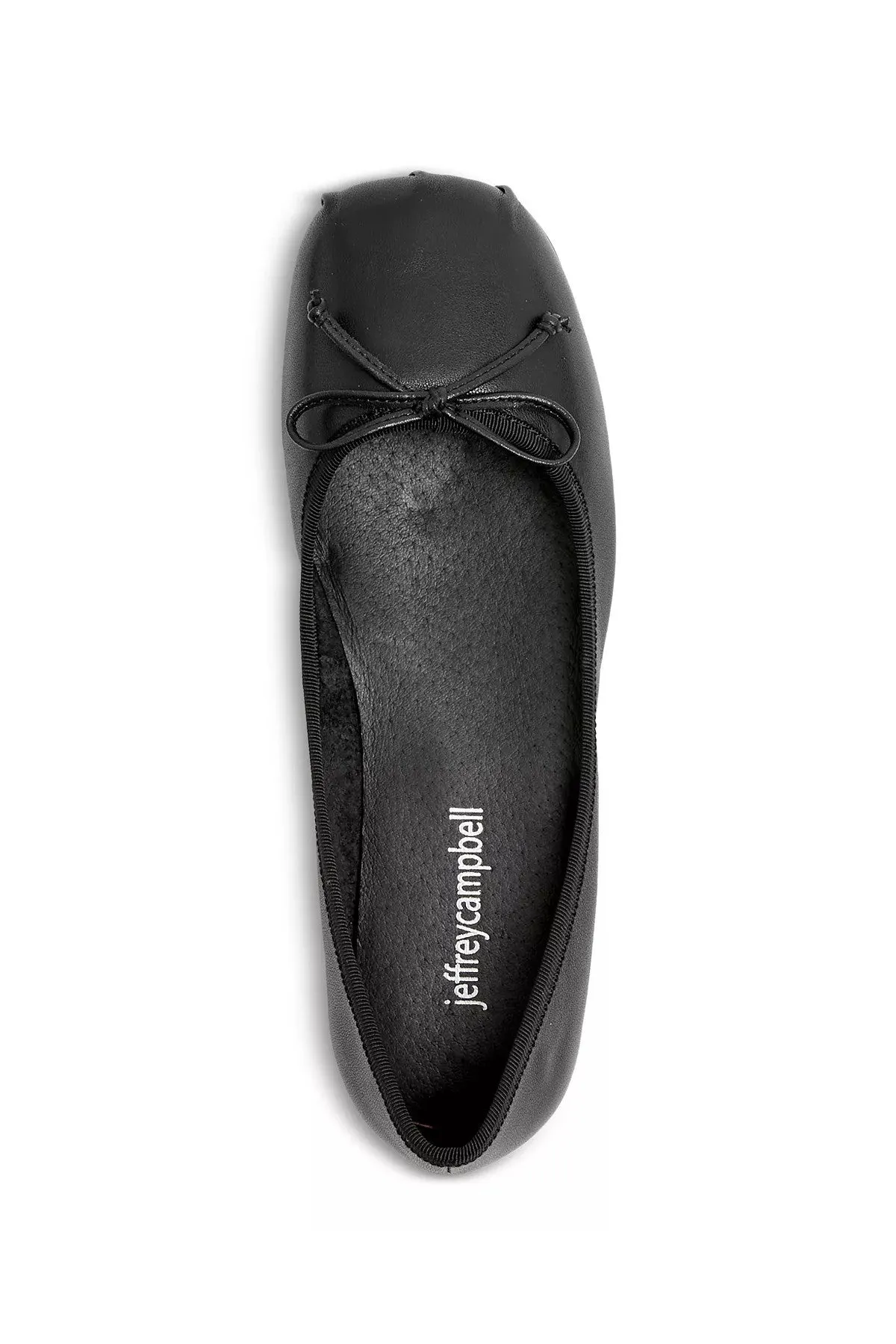 Jeffrey Campbell Tutu Ballet Flat in Black Satin