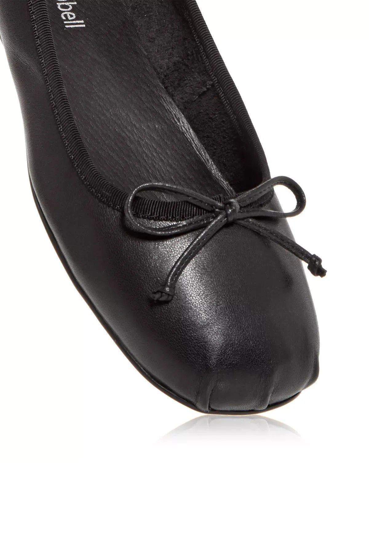 Jeffrey Campbell Tutu Ballet Flat in Black Satin