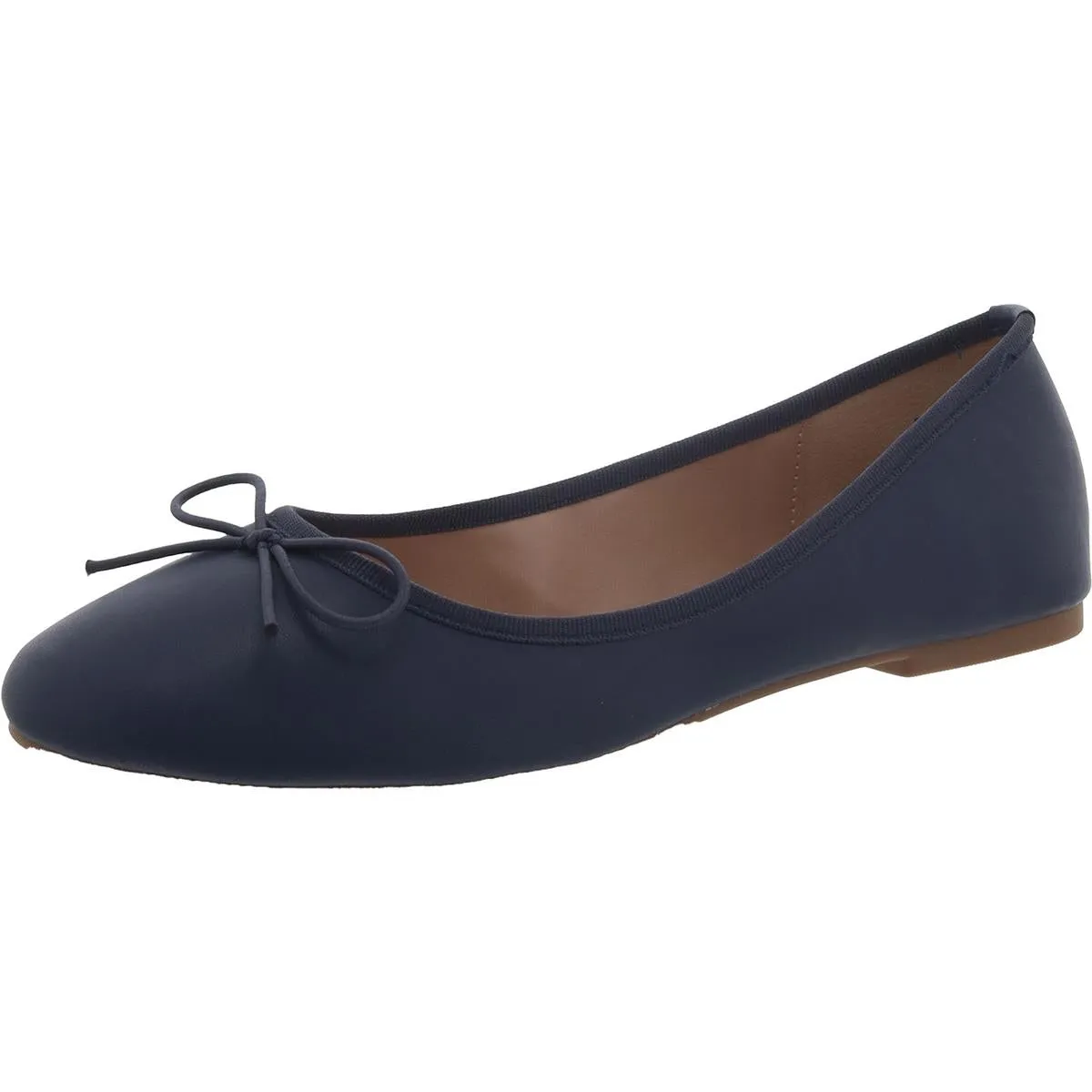 Journee Collection Womens Laceless Faux Leather Ballet Flats