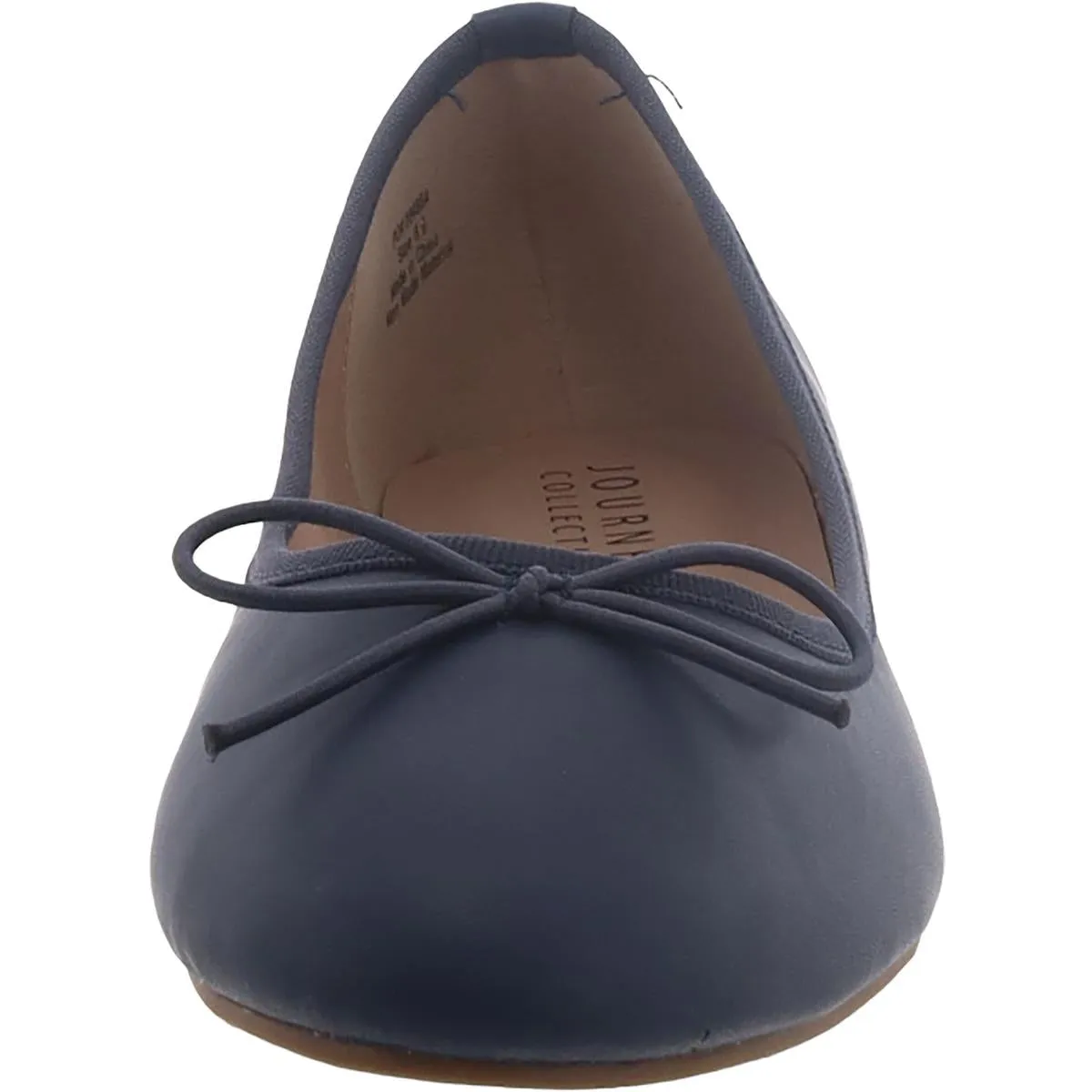 Journee Collection Womens Laceless Faux Leather Ballet Flats