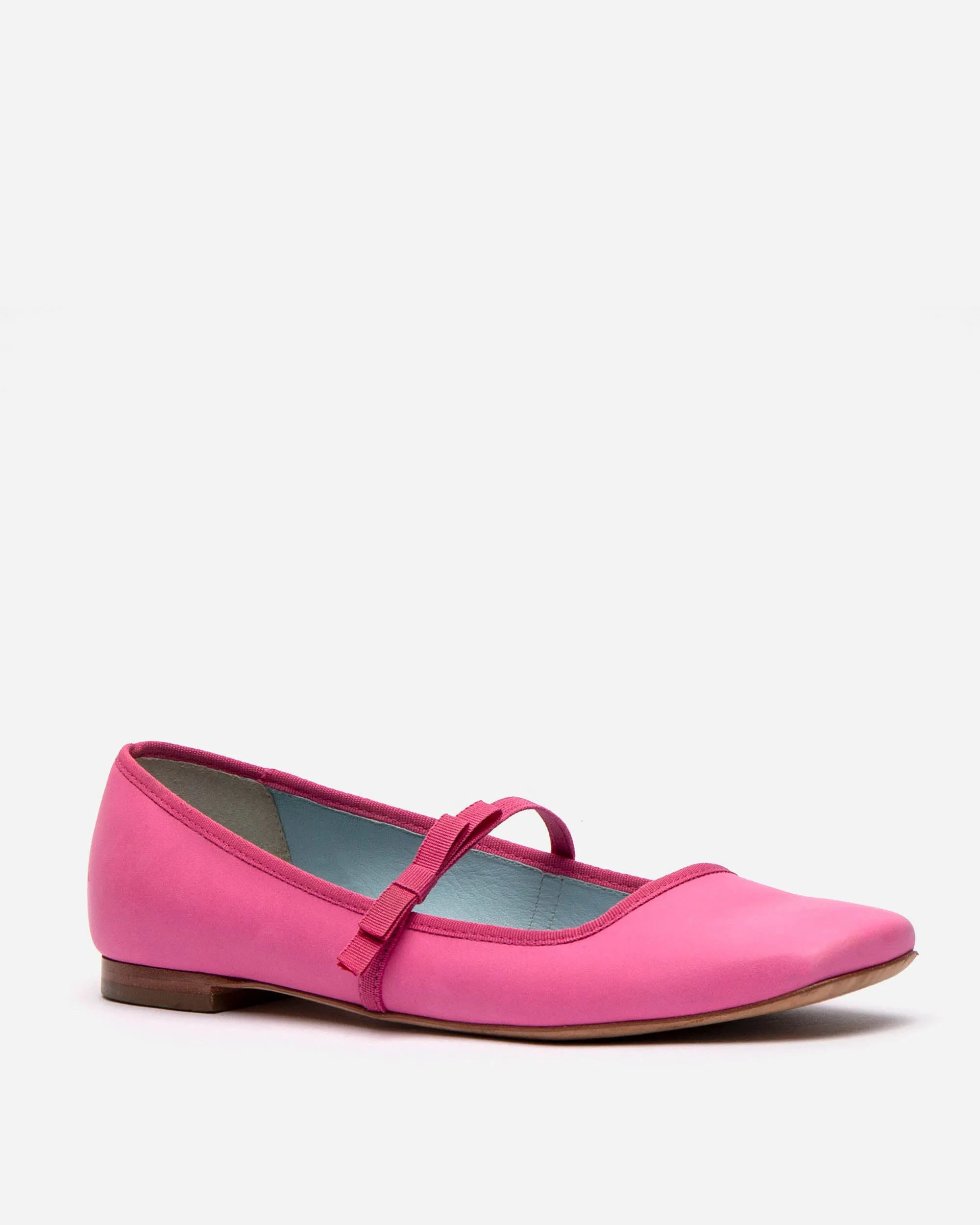 Jude Mary Jane Leather Flat Pink