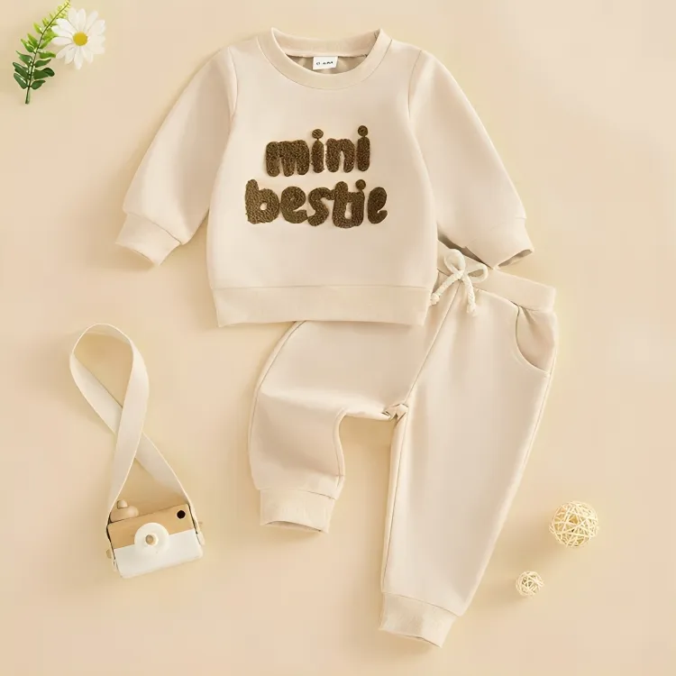 Long Sleeve Mini Bestie Embroidered Baby Set